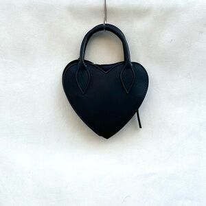 Heart-Shaped Black Handbag